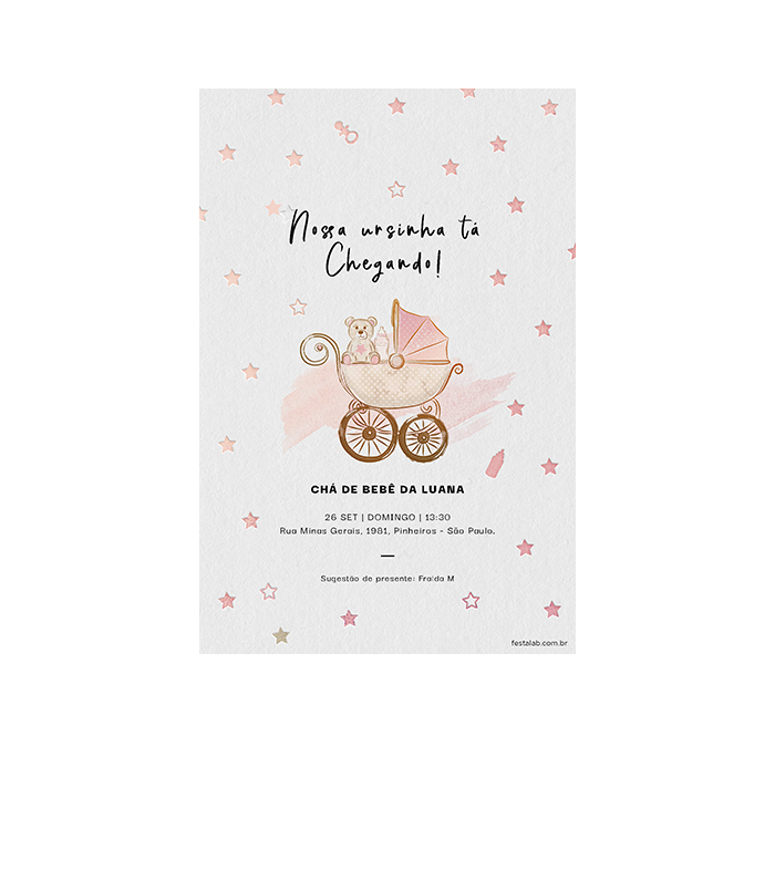 Como criar um convite para chá de bebê