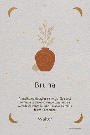 Cartao de Aniversario Adulto - Jardim Encantado