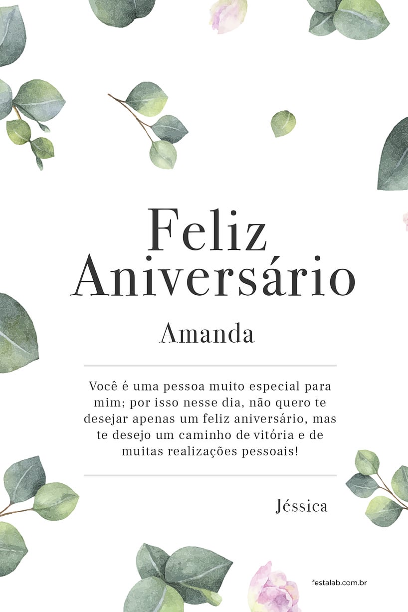 39 Modelos de Cartão de Aniversário para editar | FestaLab