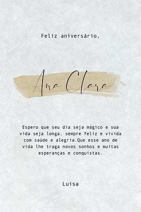 Cartao de Aniversario - Vintage