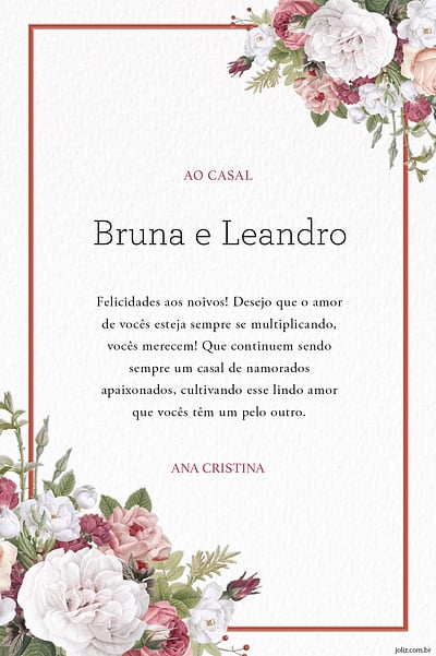 Cartao de Casamento - Campo Encantado