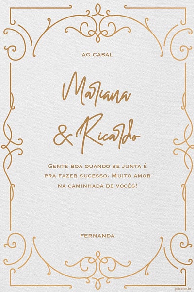 Cartao de Casamento - Moldura e Ornamentos