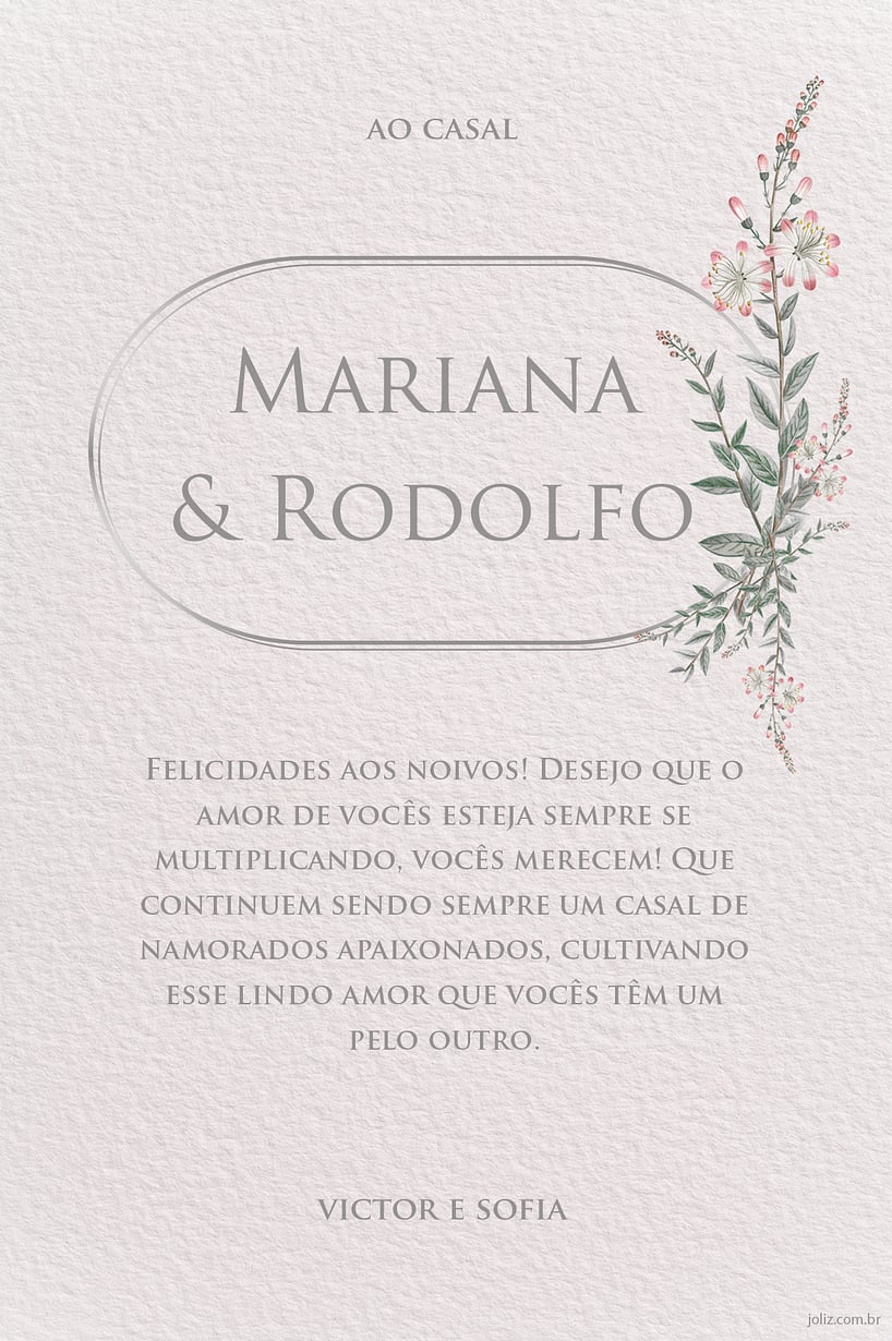 Personalize seu Cartão de Convite De Casamento Minimalista com a Festalab