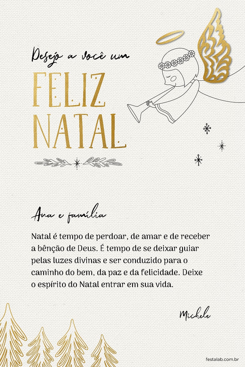 Personalize seu Cartão de Convite Anjinhos com a Festalab