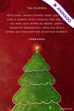 Cartao de Ocasioes especiais - Arvore de Natal