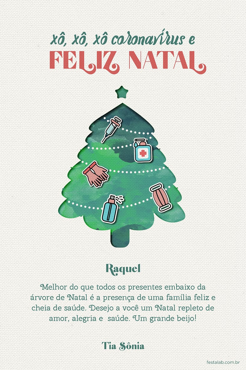 Crie seu Cartão de Ocasiões especiais - Árvore Decorações com a Festalab
