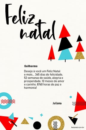 Cartao de Ocasioes especiais - Arvore Hipster