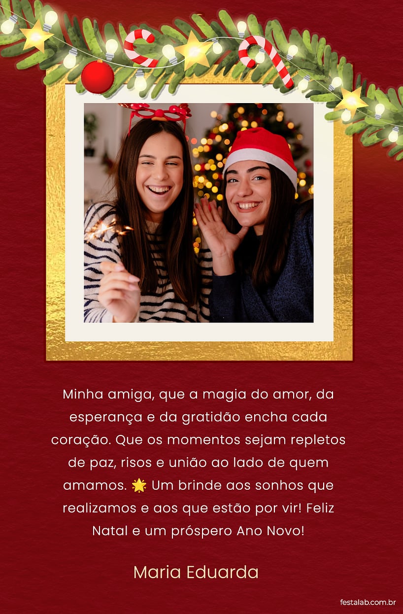 Cartao de Ocasioes especiais - Banquete de Natal: Branco