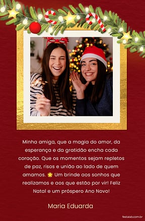 Cartao de Ocasioes especiais - Banquete de Natal: Branco
