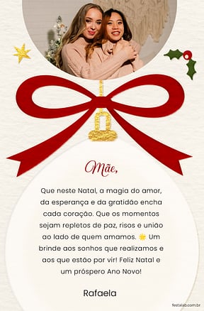 Cartao de Ocasioes especiais - Bolinhas de Natal