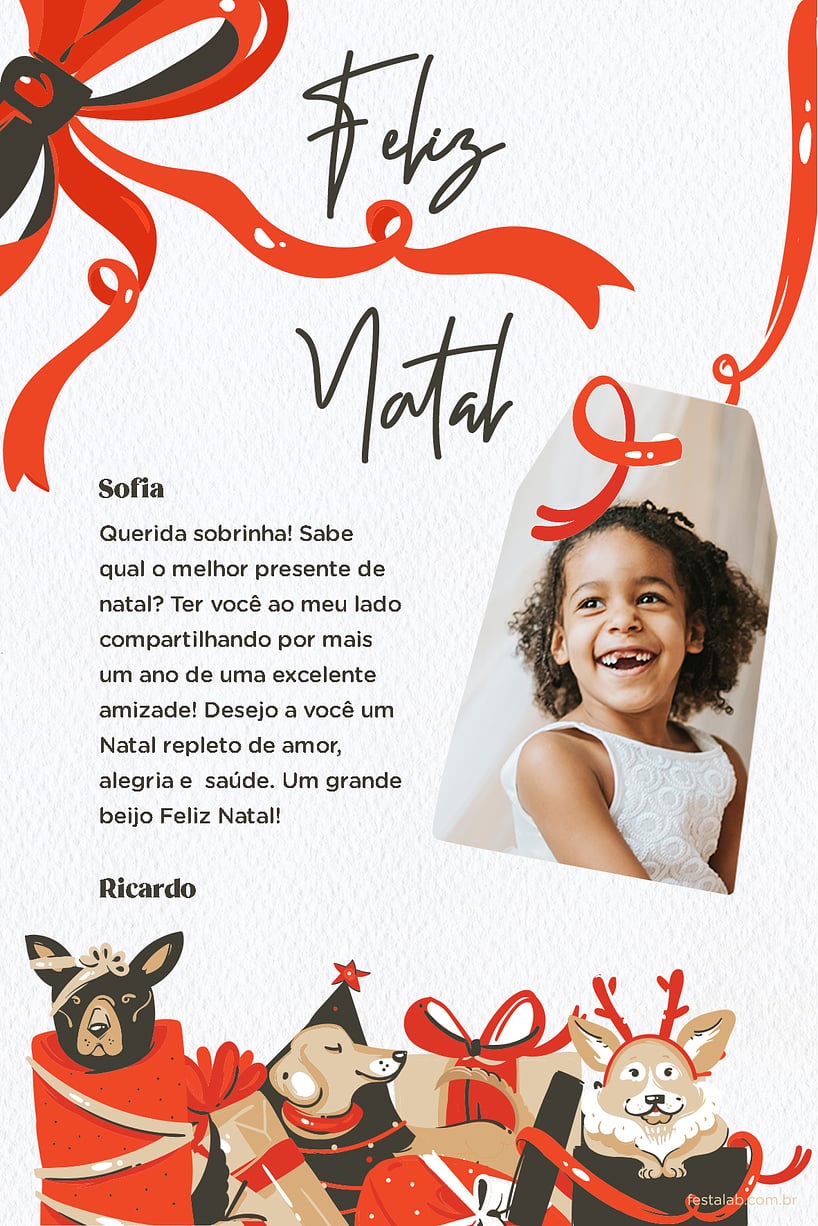 Personalize seu Cartão de Convite Laços com a Festalab