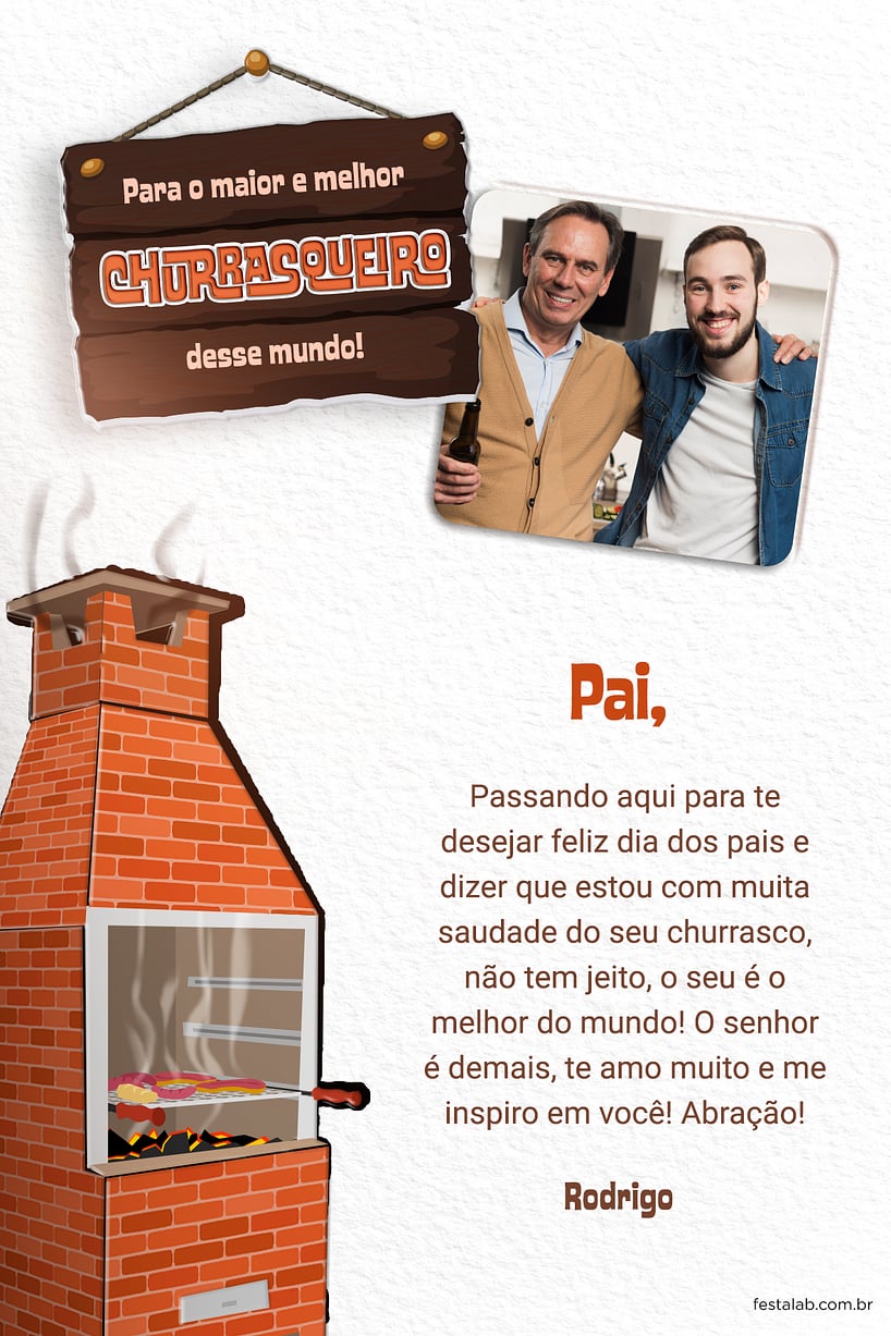 Personalize seu Cartão de Churrasco com a Festalab