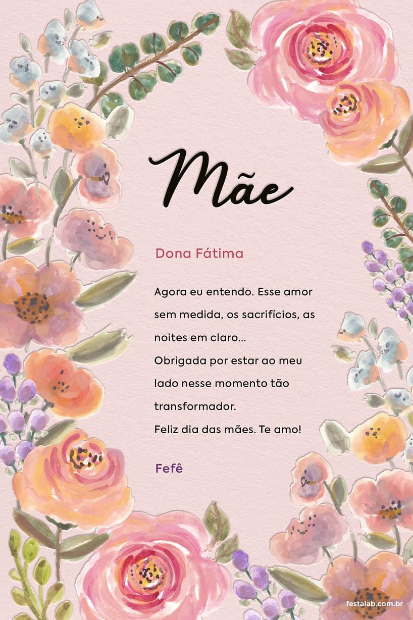 Crie seu Cartão de Dia Das Mães com a Festalab