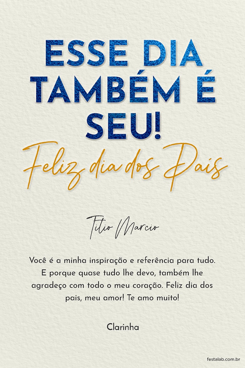 Personalize seu Cartão de Convite Azul com a Festalab