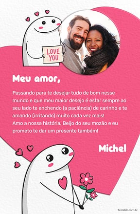 Cartao de Ocasioes especiais - Flork apaixonado