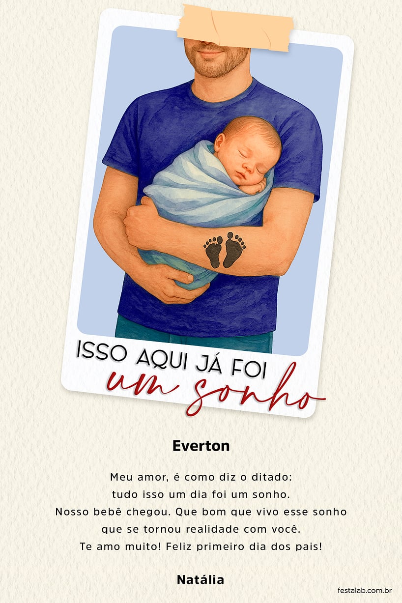 Crie seu Cartão de Ocasiões especiais - Isso aqui já foi um sonho com a Festalab