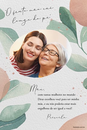Cartao de Ocasioes especiais - Mae Aquarela