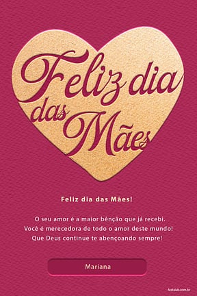 Cartao de Ocasioes especiais - Meu coracao