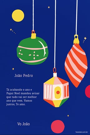Cartao de Ocasioes especiais - Natal Moderno