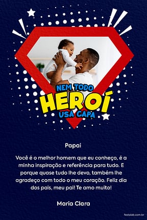 Cartao de Ocasioes especiais - Nem todo heroi