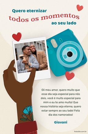 Cartao de Ocasioes especiais - Nossa foto