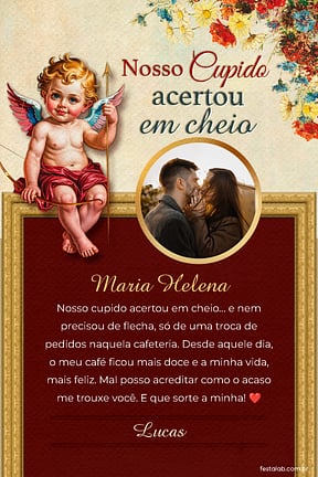Cartao de Ocasioes especiais - Nosso Cupido