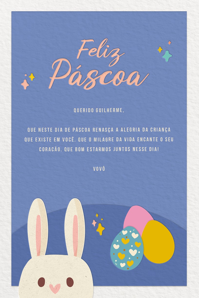 Crie seu Cartão de Ocasiões especiais - Orelhinhas de Páscoa com a Festalab