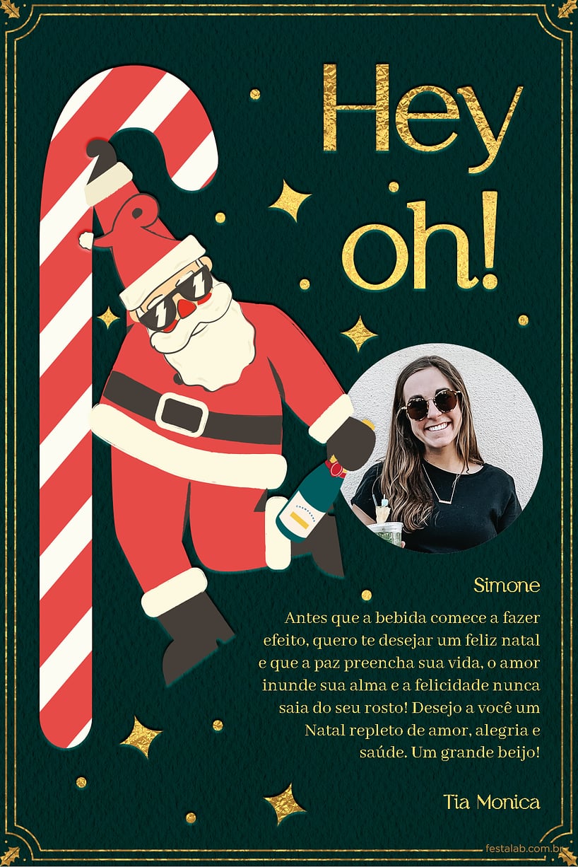 Personalize seu Cartão de Convite Papai Noel com a Festalab