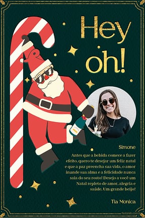 Cartao de Ocasioes especiais - Papai Noel Alegre