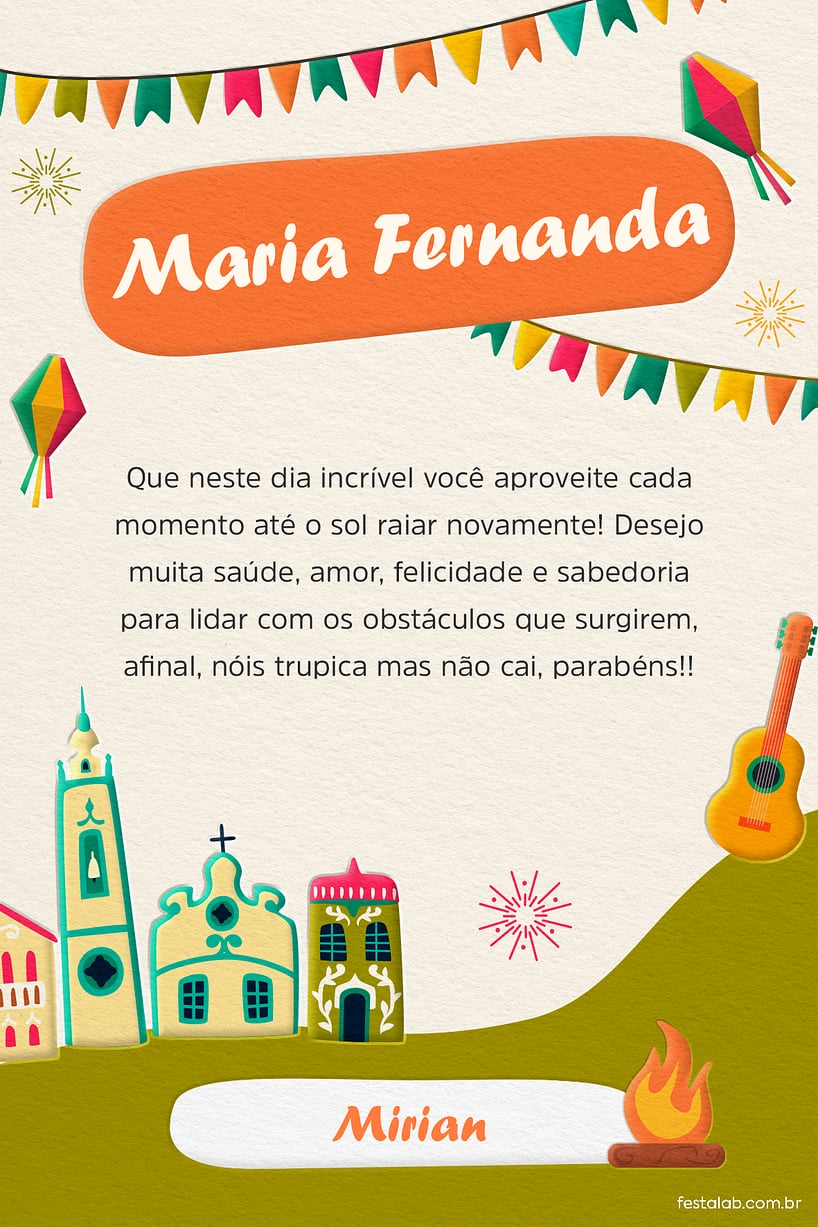Personalize seu Cartão de Festa Julina com a Festalab