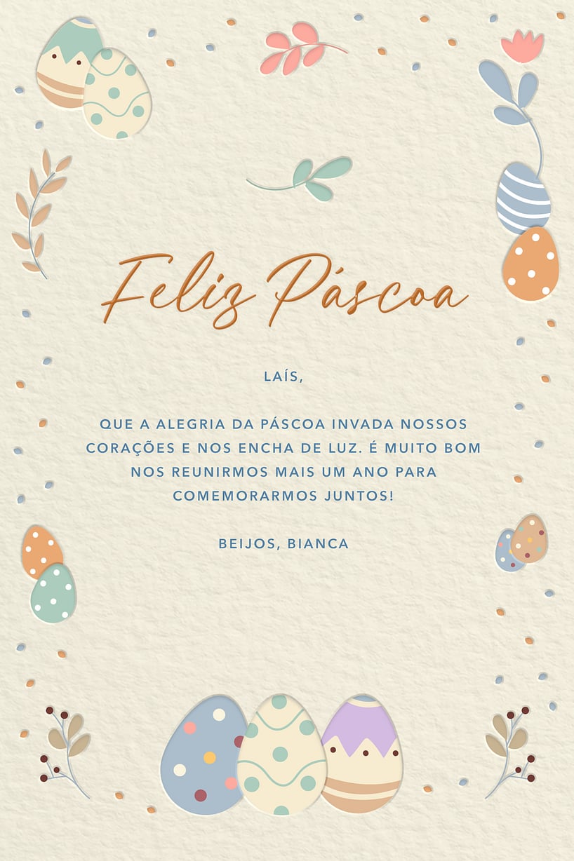 Personalize seu Cartão de Ovo De Páscoa com a Festalab