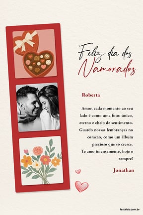 Cartao de Ocasioes especiais - Polaroid do Amor