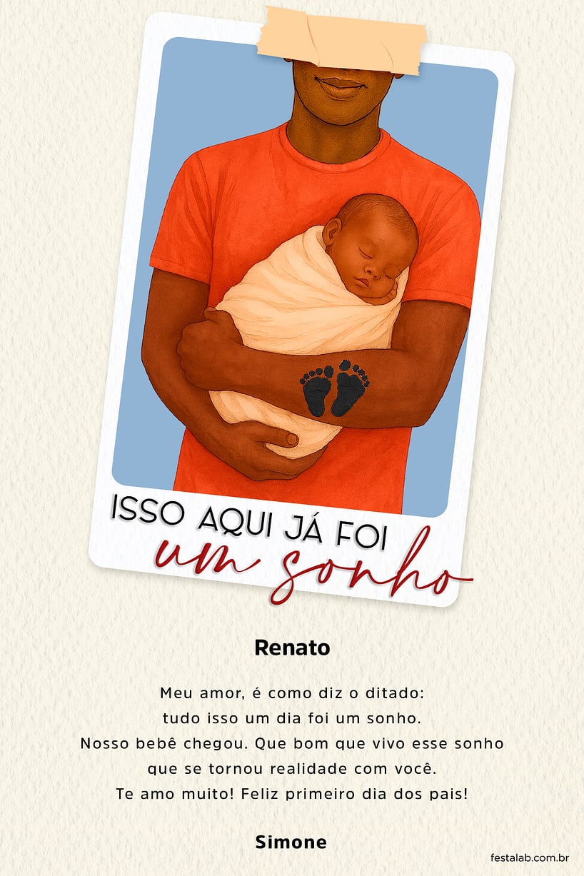 Personalize seu Cartão de Dia Dos Pais com a Festalab