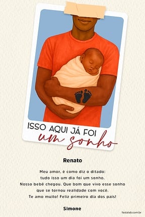 Cartao de Ocasioes especiais - Tudo o que sonhei