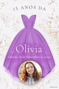 Modelo de Convite de Aniversario de 15 anos - Aos 15 anos Convite Aos 15 anos grátis para editar