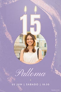 Modelo de Convite de Aniversario de 15 anos - Bolo de 15 anos Convite Bolo de 15 anos grátis para editar