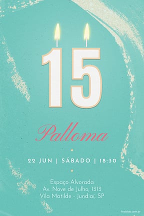 Modelo de Convite de Aniversario de 15 anos - Bolo de 15 anos Convite de Aniversario de 15 anos - Bolo de 15 anos