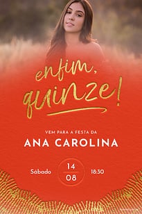 Convite Enfim, quinze! grátis para editar