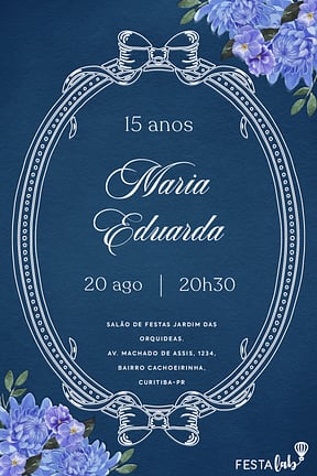 Convite de Aniversario de 15 anos - Espelho Provencal