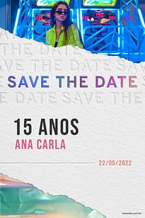 Modelo de Convite de Aniversario de 15 anos - Estilo Holografico Rosa e Verde Convite Estilo Holográfico Rosa e Verde grátis para editar