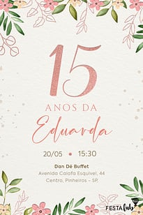 Convite Florescer grátis para editar