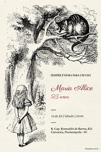 Modelo de Convite de Aniversario Adulto - Uma Aventura Magica Convite Uma Aventura Magica grátis para editar