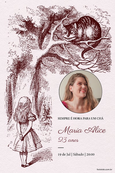 Modelo de Convite de Aniversario Adulto - Uma Aventura Fantastica Convite Uma Aventura Fantástica grátis para editar