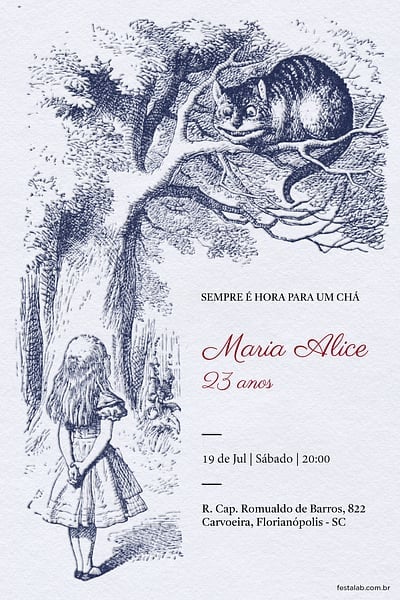Modelo de Convite de Aniversario Adulto - Uma Aventura Magica Convite Uma Aventura Mágica grátis para editar