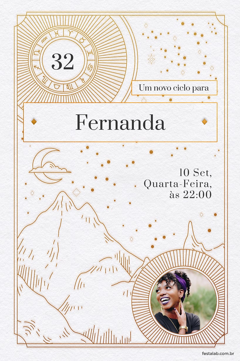 Convite Astrologia grátis para editar