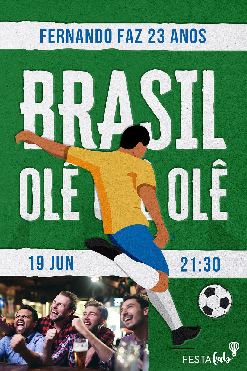 Convite de Aniversario Adulto - Brasil