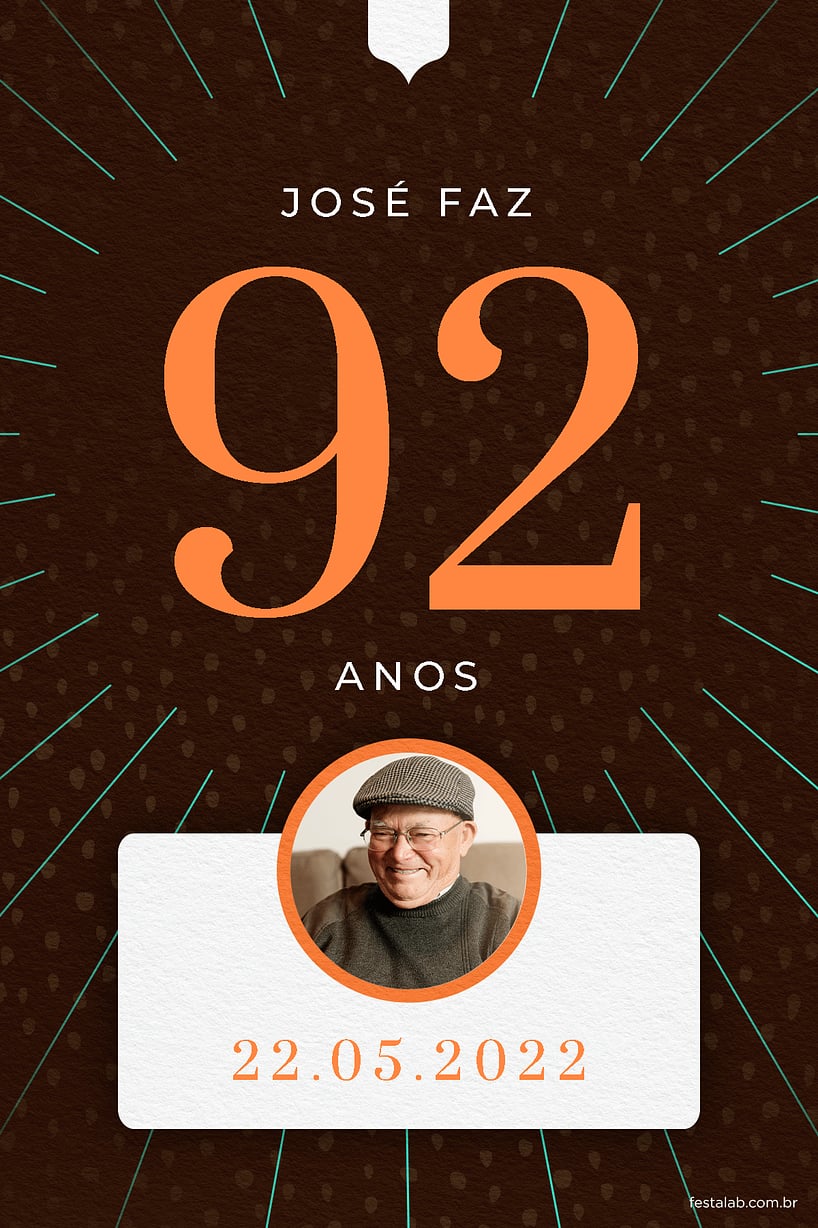 Convite Classico Marrom e Verde grátis para editar