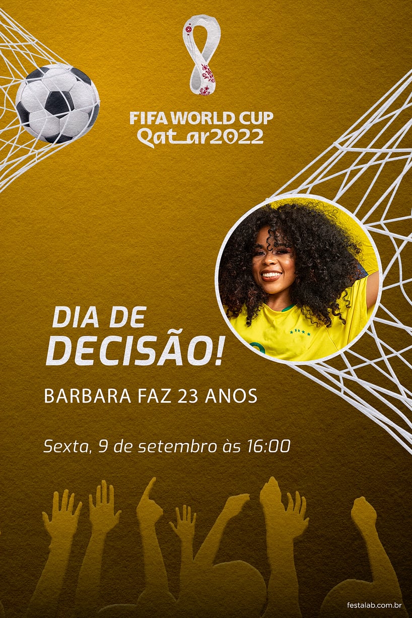 Criar convite de aniversário - Dia de Decisão amarelo| FestaLab