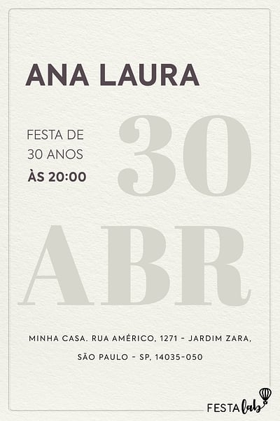 Criar convite de aniversário - Dia Especial| FestaLab