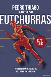 Convite Futchurras grátis para editar